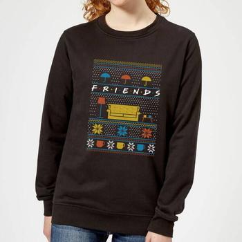 老友记, Friends | Friends Sofa Knit Women's Christmas Sweater - Black商品图片 