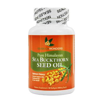 商品Seabuck Wonders Sea Buckthorn Seed Oil 500 Mg Softgels, 60 Ea图片