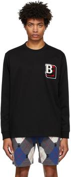 Burberry | Black Elliott Long Sleeve T-Shirt商品图片,