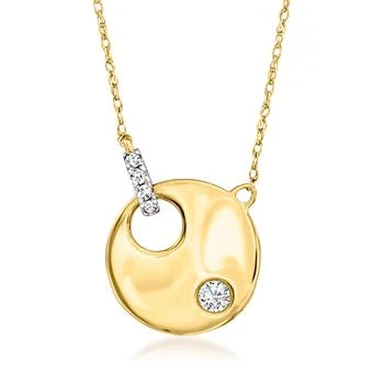 Ross-Simons | Ross-Simons Diamond Circle Necklace in 14kt Yellow Gold,商家Premium Outlets,价格¥3237