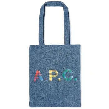 推荐A.P.C. Lou Tartan Logo Denim Tote Bag商品
