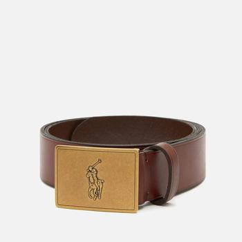 男士拉夫劳伦polo, Ralph Lauren | Polo Ralph Lauren Men's 36mm Plaque Vachetta Belt - Brown商品图片 额外7.5折, 额外七五折