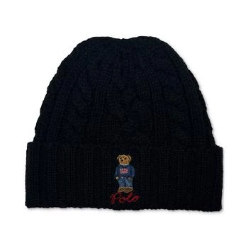 Ralph Lauren | Men's Cable-Knit Polo Bear Cuff Hat,商家Macy's,价格¥340