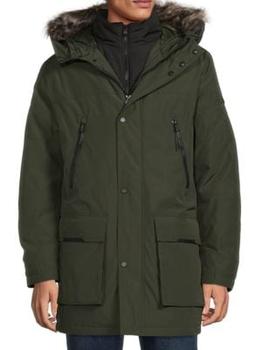 Michael Kors | Benson Snorkel Faux Fur Trim Jacket商品图片,3.5折×额外7.5折, 额外七五折