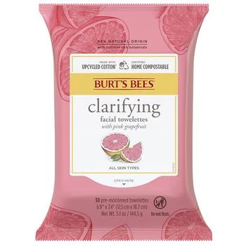Burt's Bees | Clarifying Facial Cleanser and Makeup Remover Towelettes for All Skin Types Pink Grapefruit,商家Walgreens,价格¥77