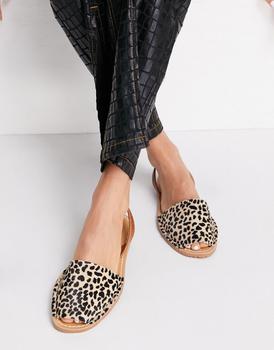 推荐Solillas leather Menorcan sandals in leopard print商品
