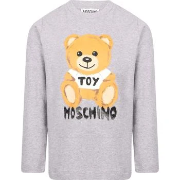 推荐Teddy toy long sleeved logo t shirt in grey商品
