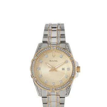 推荐Men's 98K106 Crystal Champagne Dial Stainless Steel Watch商品