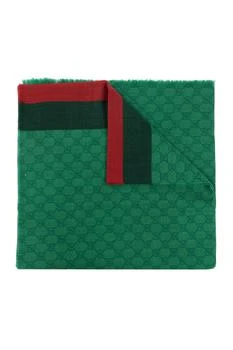 Gucci | Gucci GG Monogrammed Web-Stripe Scarf 8.6折