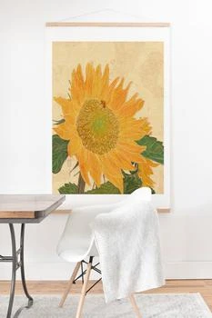 DENY Designs | Sewzinski Sunflower and Bee Art Print with Oak Hanger,商家Premium Outlets,价格¥345