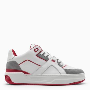 推荐Red/white leather low-top sneakers商品