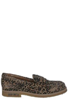 推荐Golden Goose Deluxe Brand Leopard-Print Round-Toe Loafers商品