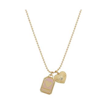 Unwritten | 14K Gold Flash-Plated Crystal "Love" Heart Pendant Necklace商品图片,5折×额外8折, 独家减免邮费, 额外八折