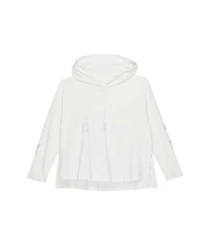 推荐Long Sleeve Hood Heather Curved Hem Tee (Big Kids)商品