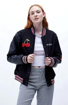 product By PacSun Love Club Letterman Bomber Jacket image