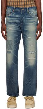 Ralph Lauren | Blue Classic Fit Distressed Selvedge Jeans商品图片,独家减免邮费