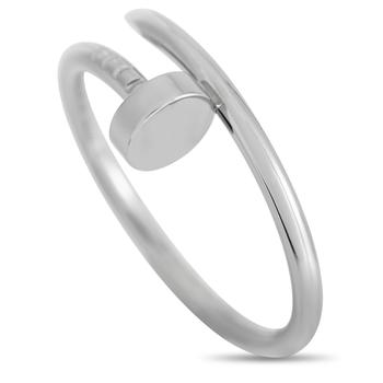 卡地亚戒指是什么牌子, [二手商品] Cartier | Cartier Juste Un Clou 18K White Gold Ring商品图片 8.3折