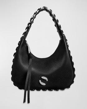 推荐Whip Chain Leather Hobo Bag商品