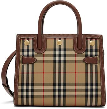 burberry tote, Burberry | 驼色迷你 Vintage Check Title 托特包商品图片 