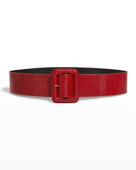ysl腰带真假, Yves Saint Laurent | Lizard-Embossed Leather Belt商品图片 