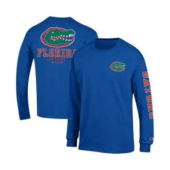 CHAMPION | Men's Royal Florida Gators Team Stack Long Sleeve T-shirt 7.2折