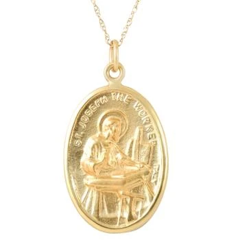 Pompeii3 | 14k White or Yellow Gold St. Joseph Medal Pendant 1" Tall 2.5 Grams,商家Premium Outlets,价格¥2992