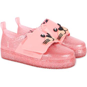 商品Pink glitter cat jelly shoes with velcro straps图片