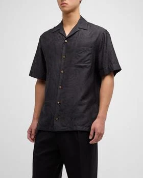 推荐Men's Barocco Voile Jacquard Camp Shirt商品