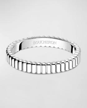 Boucheron | Quatre 18K White Gold Grosgrain Band Ring,商家Neiman Marcus,价格¥14101