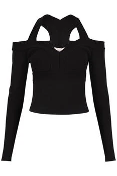 Alexander McQueen | Alexander mcqueen off-the-shoulder knit top 5折