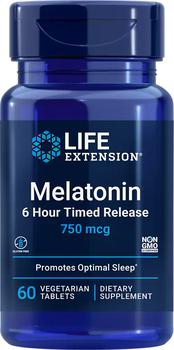 推荐Life Extension Melatonin 6 Hour Timed Release - 750 mcg (60 Tablets, Vegetarian)商品