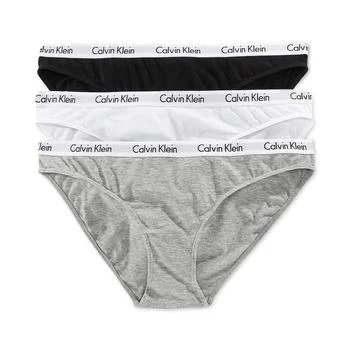 Calvin Klein Women's Carousel Cotton 3-Pack Bikini Underwear QD3588