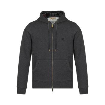 商品Burberry | Burberry 博柏利 男士深灰色棉质混纺拉链连帽衫运动衣 4015559,商家Beyond Italylux,价格¥2331图片