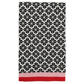 Kate Spade | Women's Spade Flower Stripe Knit Scarf商品图片,