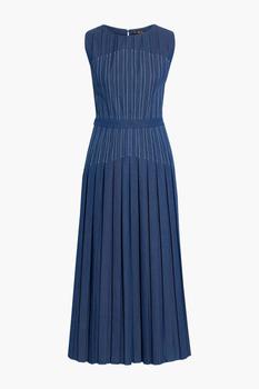 loro piana, Loro Piana | Pleated cotton-blend chambray midi dress商品图片 3.5折