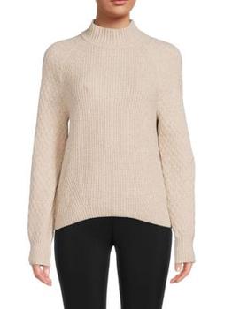 Calvin Klein | Cable Knit Raglan Sleeve Sweater商品图片,6.7折, 满$150享7.5折, 满折