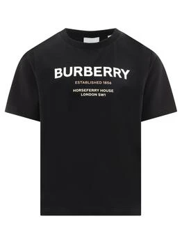 Burberry | Burberry Kids Logo Printed Crewneck T-Shirt,商家Cettire,价格¥834