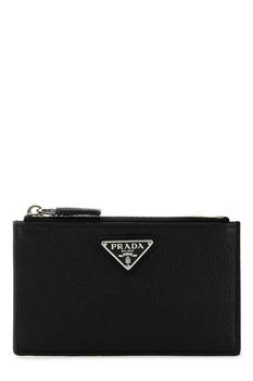 Prada | Prada Logo Plaque Zipped Wallet,商家Cettire,价格¥3117