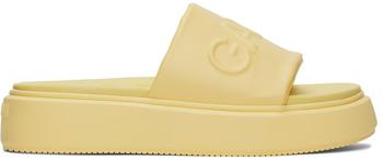 Ganni | Yellow Vegea Slides商品图片,额外8.5折, 独家减免邮费, 额外八五折