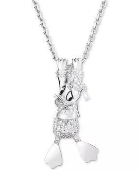 Swarovski | Silver-Tone Disney Donald Duck Crystal Layered Pendant Necklace, 16-1/2" + 3" extender,商家Macy's,价格¥780