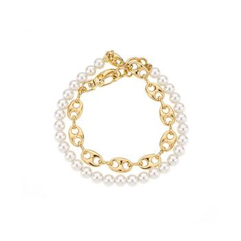 商品Ettika Jewelry | Imitation Pearl Modern Chain Link Wrap Bracelet,商家Macy's,价格¥283图片