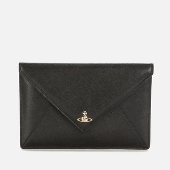 推荐Vivienne Westwood Women's Victoria Envelope Clutch Bag - Black商品