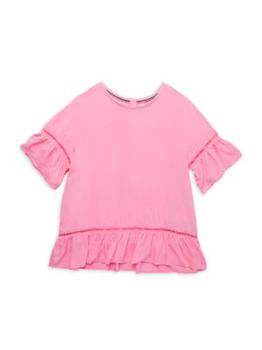 推荐Girl’s Ruffle Sleeve Top商品