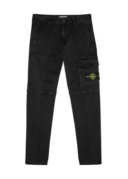 商品Black stretch-cotton cargo trousers (6-8 years)图片