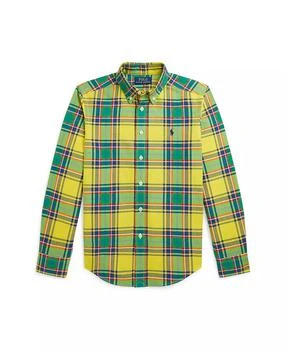 Ralph Lauren | Big Boys Plaid Cotton Oxford Shirt,商家Macy's,价格¥296