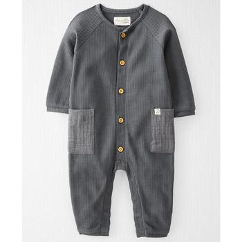 商品Carter's | Baby Waffle Knit Long-Sleeve Button-Front Jumpsuit,商家Macy's,价格¥146图片