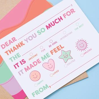 Joy Creative Shop | Kids Emotions Fill In Thank You Notes Pinks,商家Verishop,价格¥109