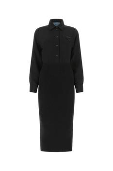 Prada | Prada Panelled Long Sleeved Shirt Dress商品图片,