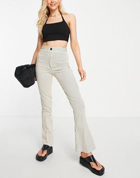 Topshop | Topshop co-ord flared stripe trouser in ivory商品图片,
