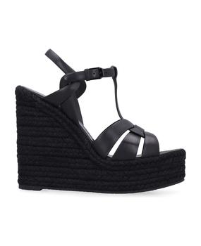 圣罗兰鞋, Yves Saint Laurent | Leather Wedge Espadrilles商品图片 